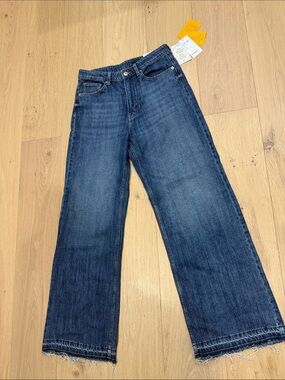 H&M Dark Blue Wide Leg Flare Jeans